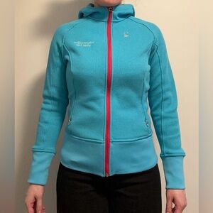 Spider core fleece hoody, blue, size medium